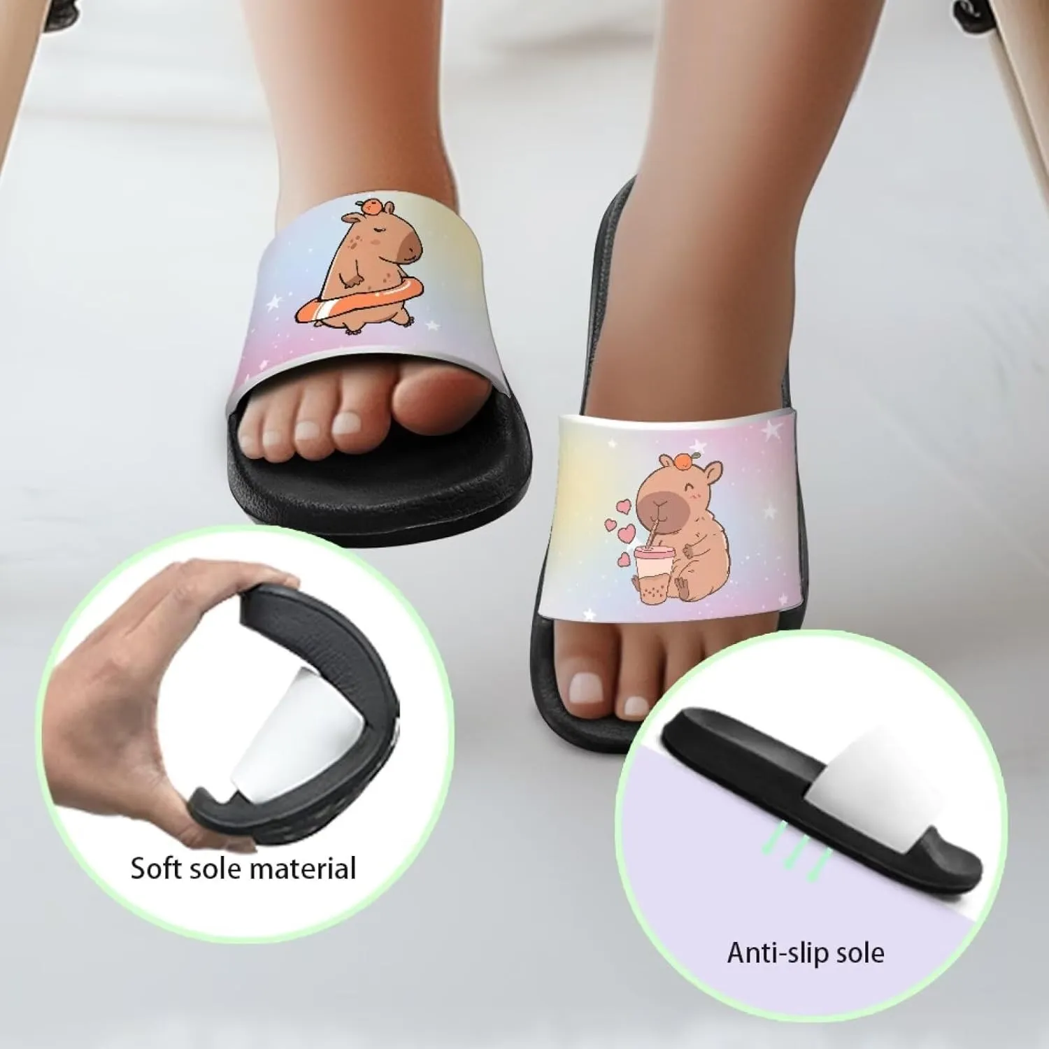 Kids Slides Slippers Waterproof Sandals for Girls & Boys Shower Shoes