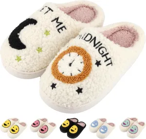 Kids Slippers丨Boys Girls Soft Plush Comfy Warm House Slippers丨Winter Indoor Outdoor Non-slip Fuzzy Flat Slides丨Slip-on Shoes