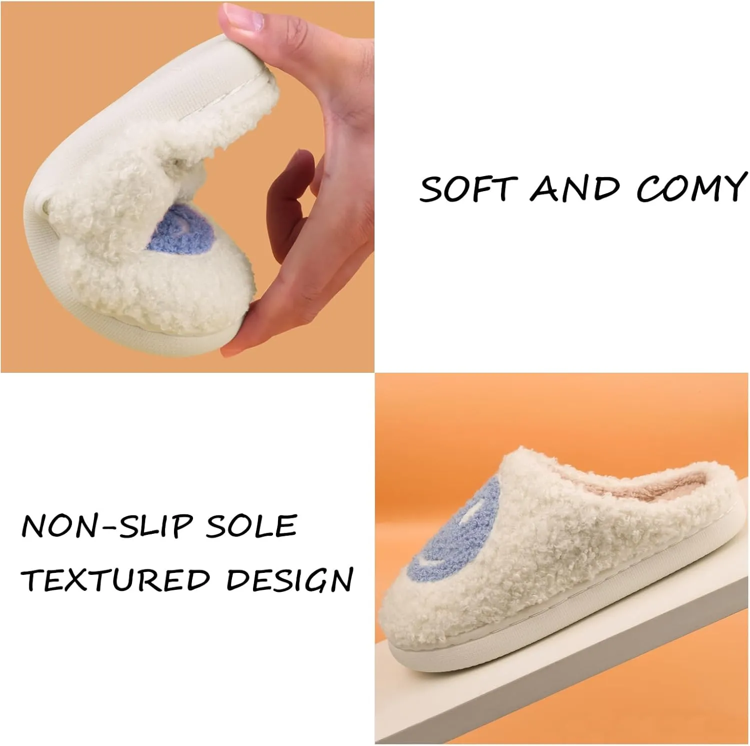Kids Slippers丨Boys Girls Soft Plush Comfy Warm House Slippers丨Winter Indoor Outdoor Non-slip Fuzzy Flat Slides丨Slip-on Shoes