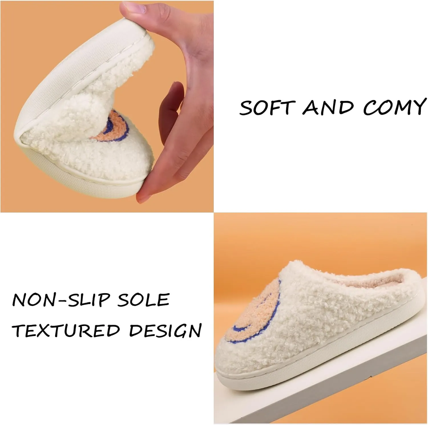Kids Slippers丨Boys Girls Soft Plush Comfy Warm House Slippers丨Winter Indoor Outdoor Non-slip Fuzzy Flat Slides丨Slip-on Shoes