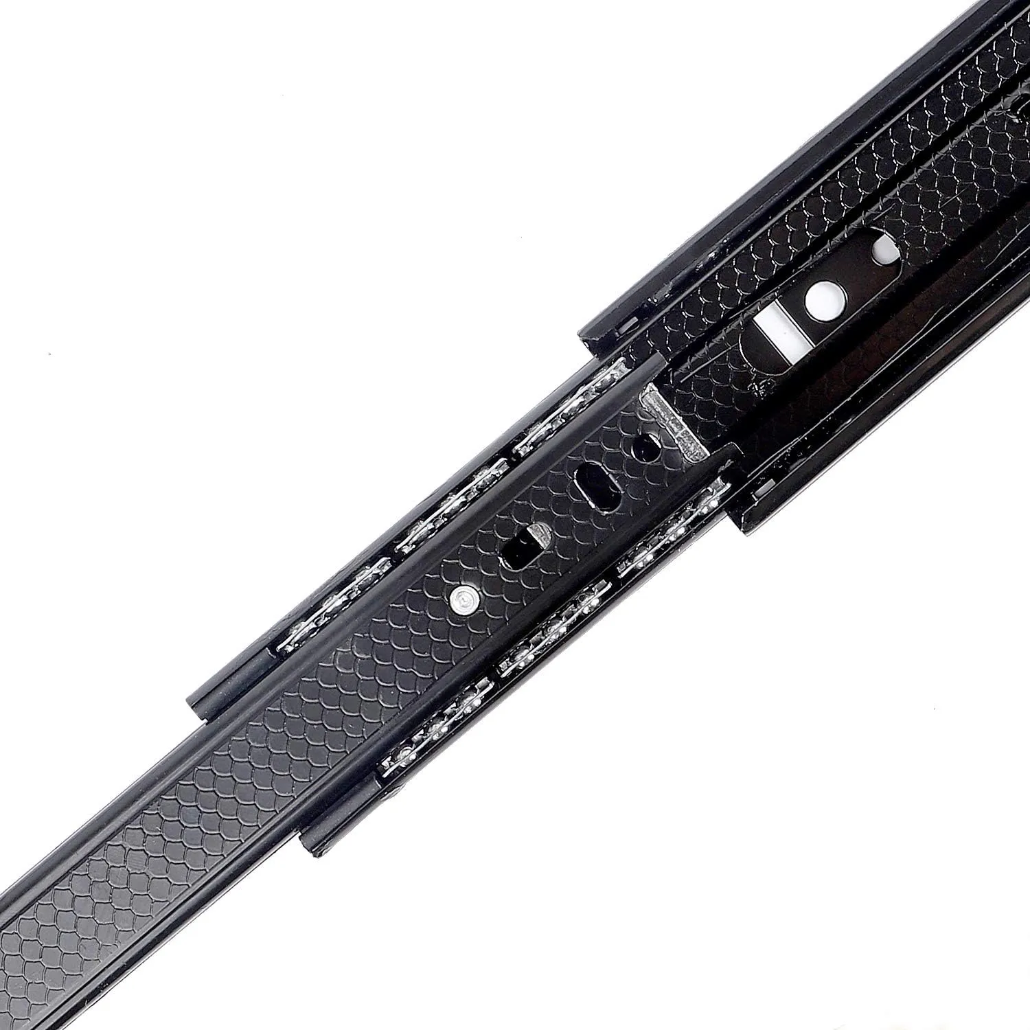 KINJOEK 14 Inch Drawer Slides, 6 PCS Heavy Duty Ball Bearing Slides with Screws, Black