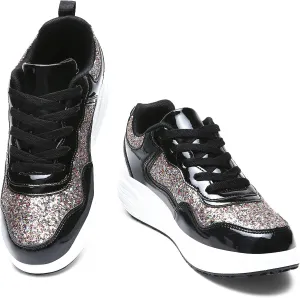 kkdom Women's Walking Shoes Breathable Mesh Comfort Lightweight Wedge Platform Sneakers