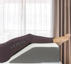 Kölbs Bed Wedge Leg Pillow for Elevation Chic Jacquard Cover, Knee, Ankle Bolster Body Positioner Post Surgery