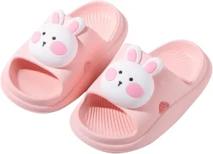 Knemksplanet Toddler Boys Girls Slippers Bunny Unicorn Pillow Sandals Summer Quick Dry Bathroom Slides Beach Water Non-Slip Kids Shower Shoes