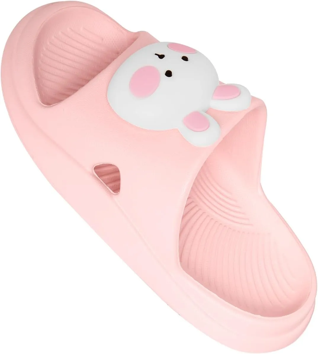 Knemksplanet Toddler Boys Girls Slippers Bunny Unicorn Pillow Sandals Summer Quick Dry Bathroom Slides Beach Water Non-Slip Kids Shower Shoes