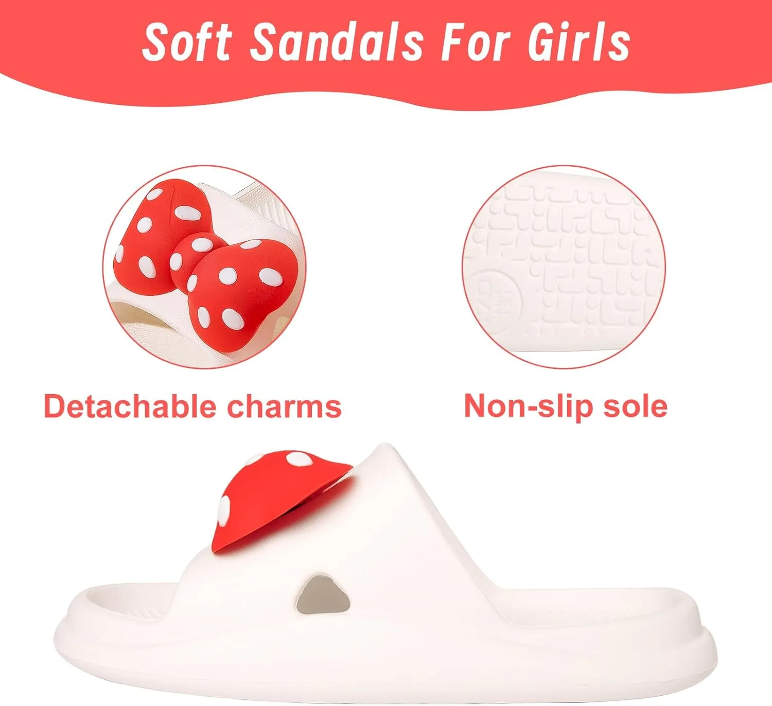 Knemksplanet Toddler Boys Girls Slippers Bunny Unicorn Pillow Sandals Summer Quick Dry Bathroom Slides Beach Water Non-Slip Kids Shower Shoes
