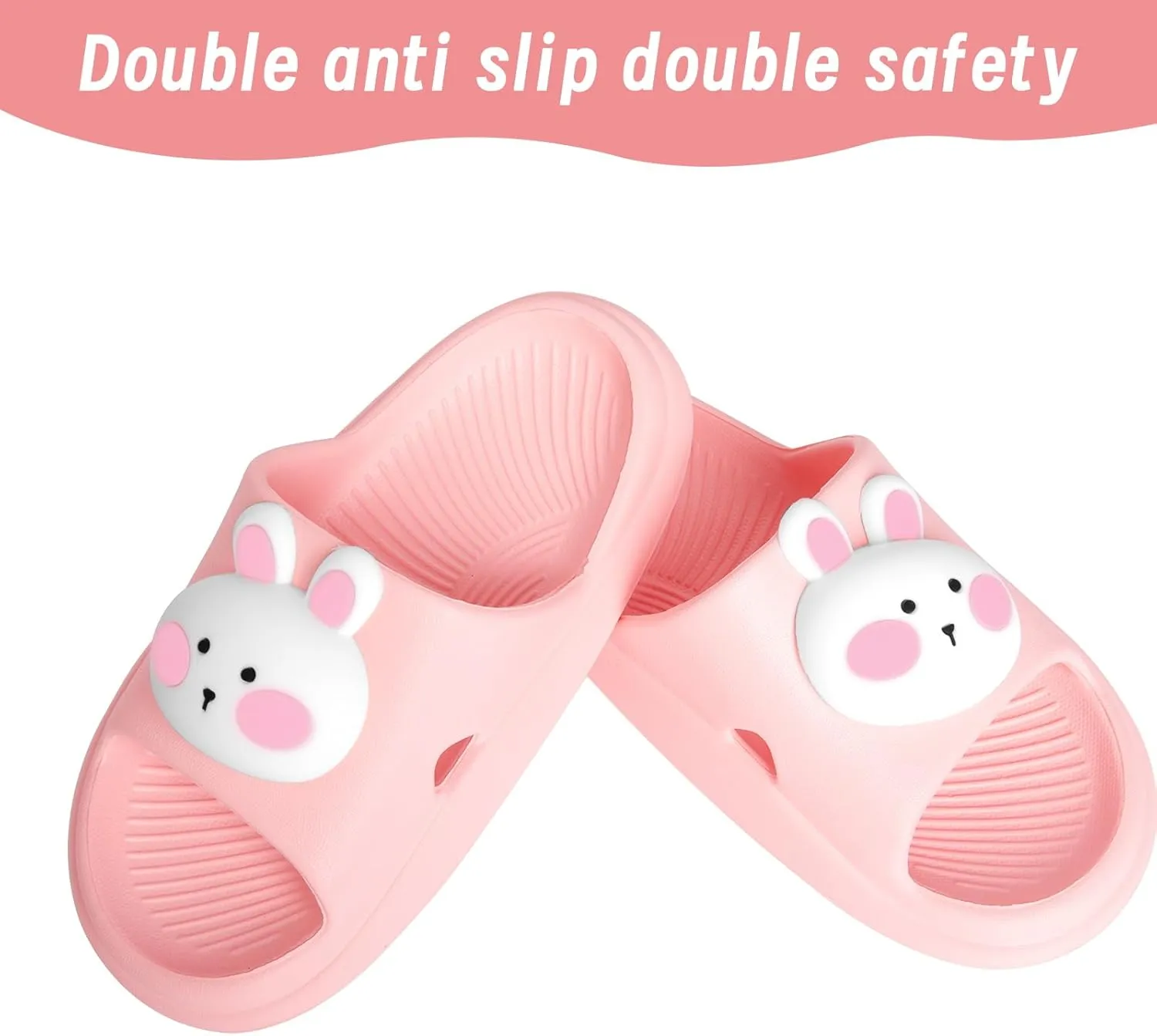 Knemksplanet Toddler Boys Girls Slippers Bunny Unicorn Pillow Sandals Summer Quick Dry Bathroom Slides Beach Water Non-Slip Kids Shower Shoes