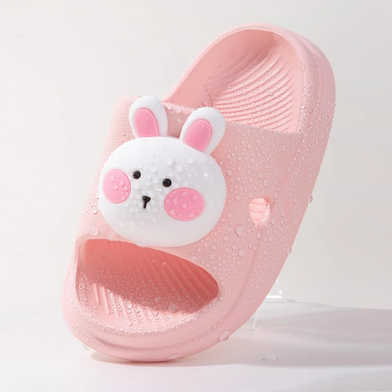 Knemksplanet Toddler Boys Girls Slippers Bunny Unicorn Pillow Sandals Summer Quick Dry Bathroom Slides Beach Water Non-Slip Kids Shower Shoes