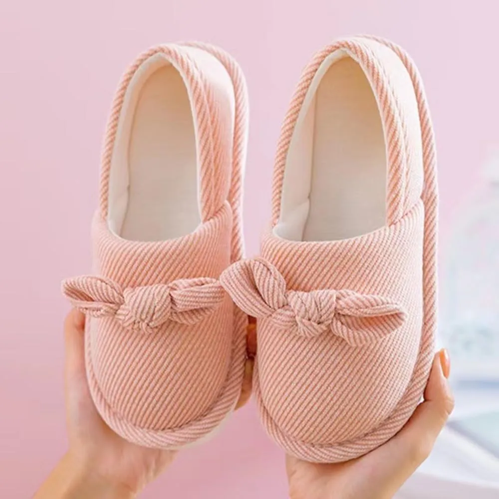 Korean Puffy All-Day Slip-on | Ins Y2K Trendy Home Shoes for Every Scene | Ultra-Soft Cotton Lining & Kawaii Strips | Anti-Slip Sole Slippers for Bathroom Safety | OOTD | Unique Gift for Girls & Women