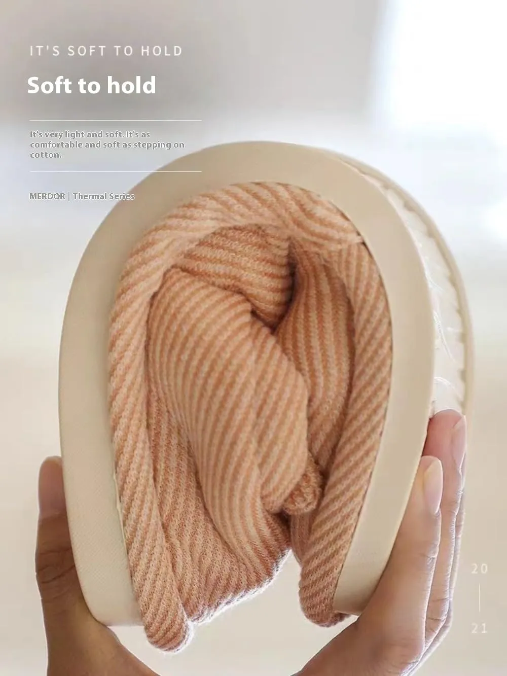 Korean Puffy All-Day Slip-on | Ins Y2K Trendy Home Shoes for Every Scene | Ultra-Soft Cotton Lining & Kawaii Strips | Anti-Slip Sole Slippers for Bathroom Safety | OOTD | Unique Gift for Girls & Women