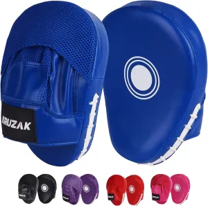 Kruzak Plain Punching Mitts for Muay Thai MMA Training, Focus Pads for Boxing Martial Arts and Punching Target