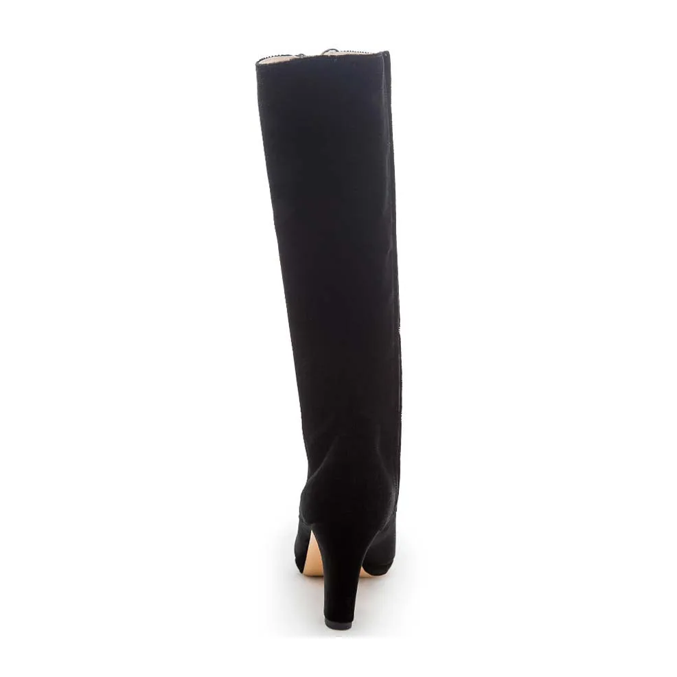 Lace Up Anna Sui Boot - Black Velvet