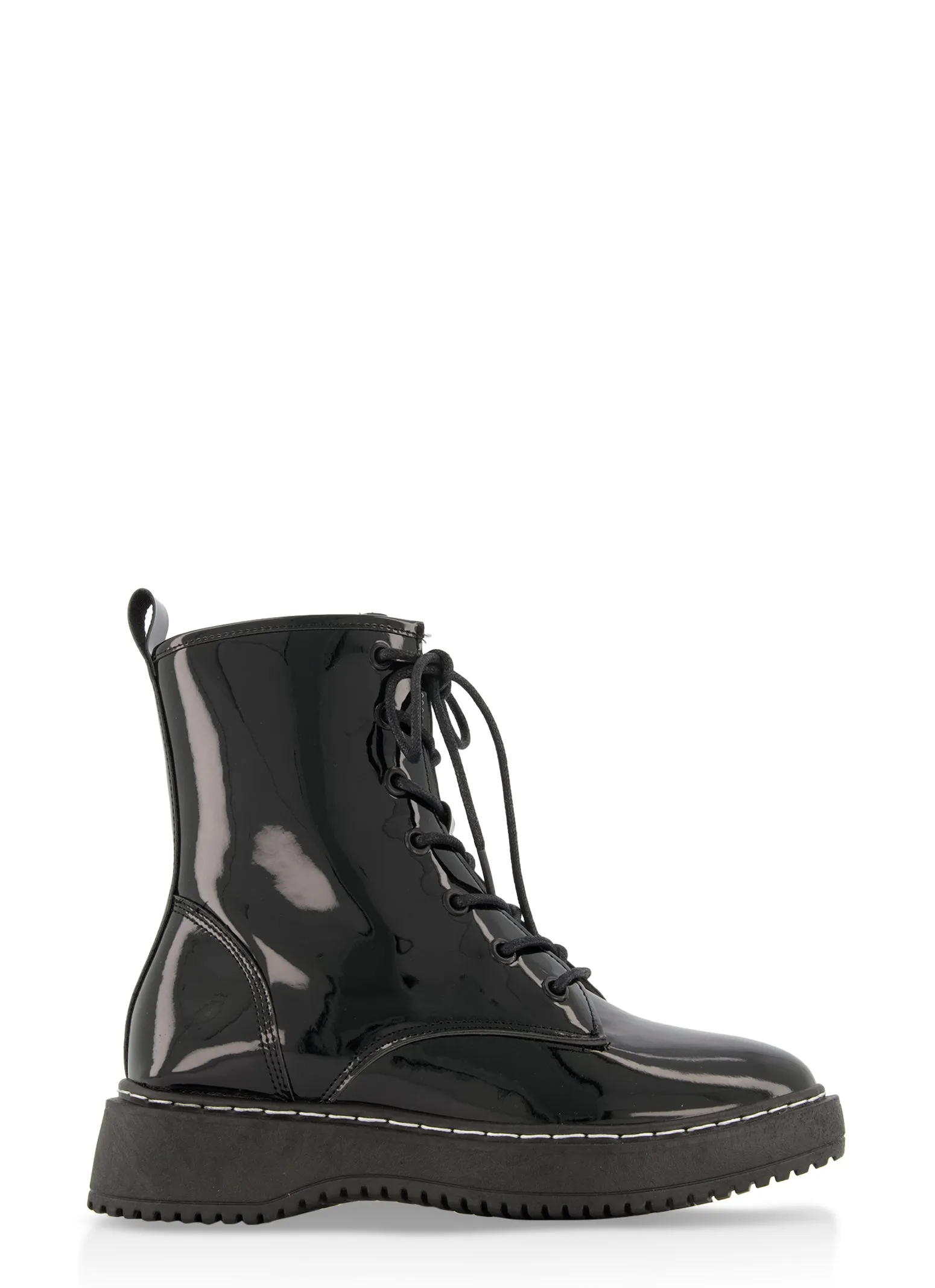 Lace Up Low Platform Combat Boots