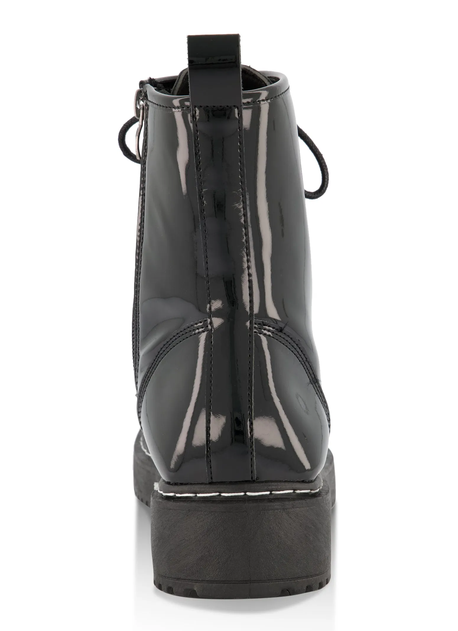 Lace Up Low Platform Combat Boots