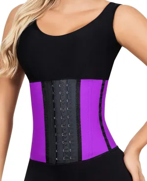 LadySlim by NuvoFit Fajas Colombianas Reductoras para Mujer Short Torso Latex Waist Trainer for Women