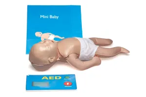 Laerdal Mini Baby Global Set - Inflatable CPR Manikin with Compression Clicker and Basic AED Trainer