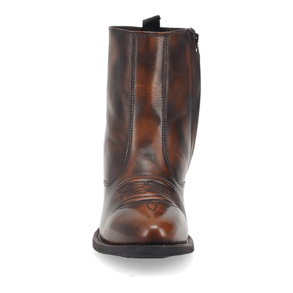 Laredo Men's Fletcher Zip Up Leather Boot in Antique Tan