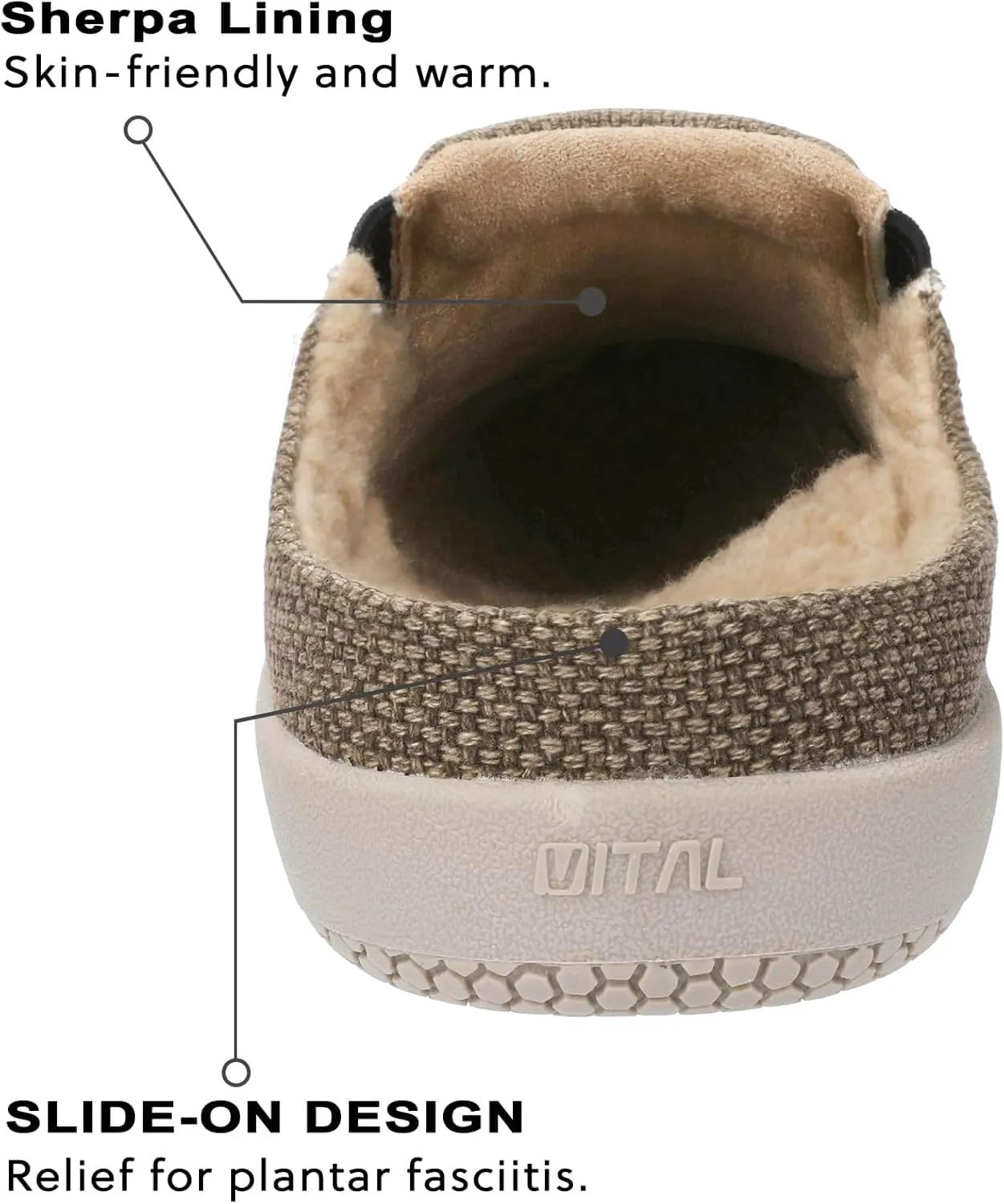LazyStep Men's Orthopedic Slippers with Arch Support, Slip on Indoor Outdoor House Shoes