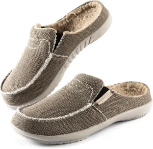 LazyStep Men's Orthopedic Slippers with Arch Support, Slip on Indoor Outdoor House Shoes