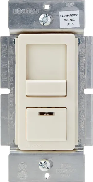 Leviton IllumaTech Dimmer Switch for Incandescent Bulbs, IPI10-1LZ, White