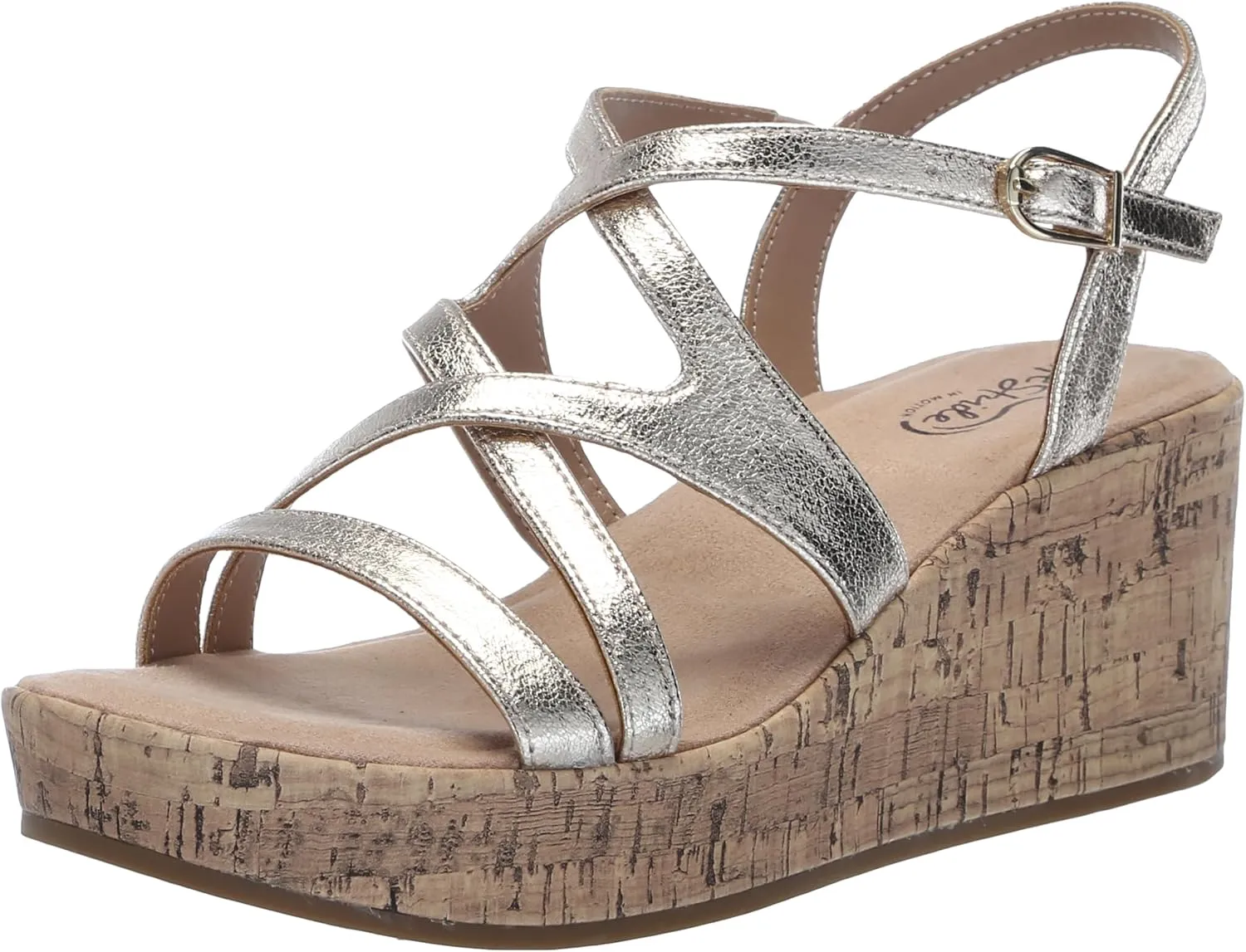 LifeStride Women's Bailey Strappy Platform Wedge Sandals