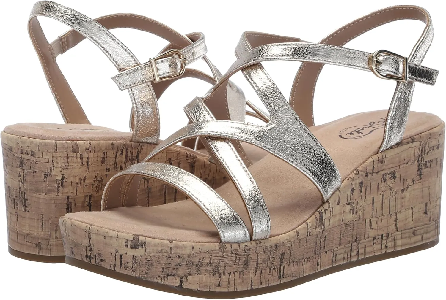 LifeStride Women's Bailey Strappy Platform Wedge Sandals