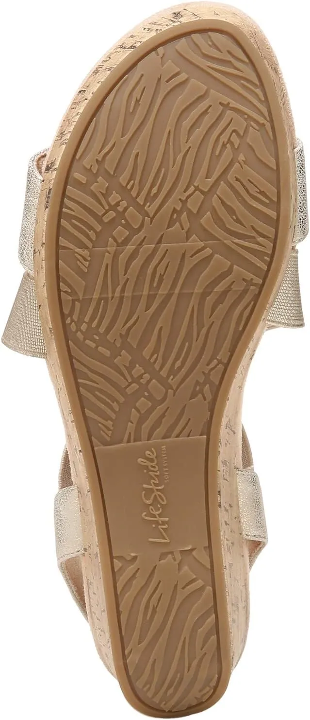 LifeStride Women's Delta 2 Strappy Wedge Sandal