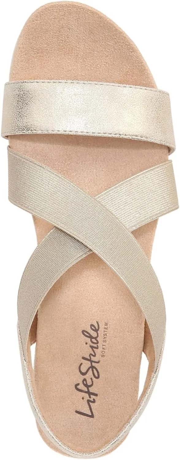 LifeStride Women's Delta 2 Strappy Wedge Sandal