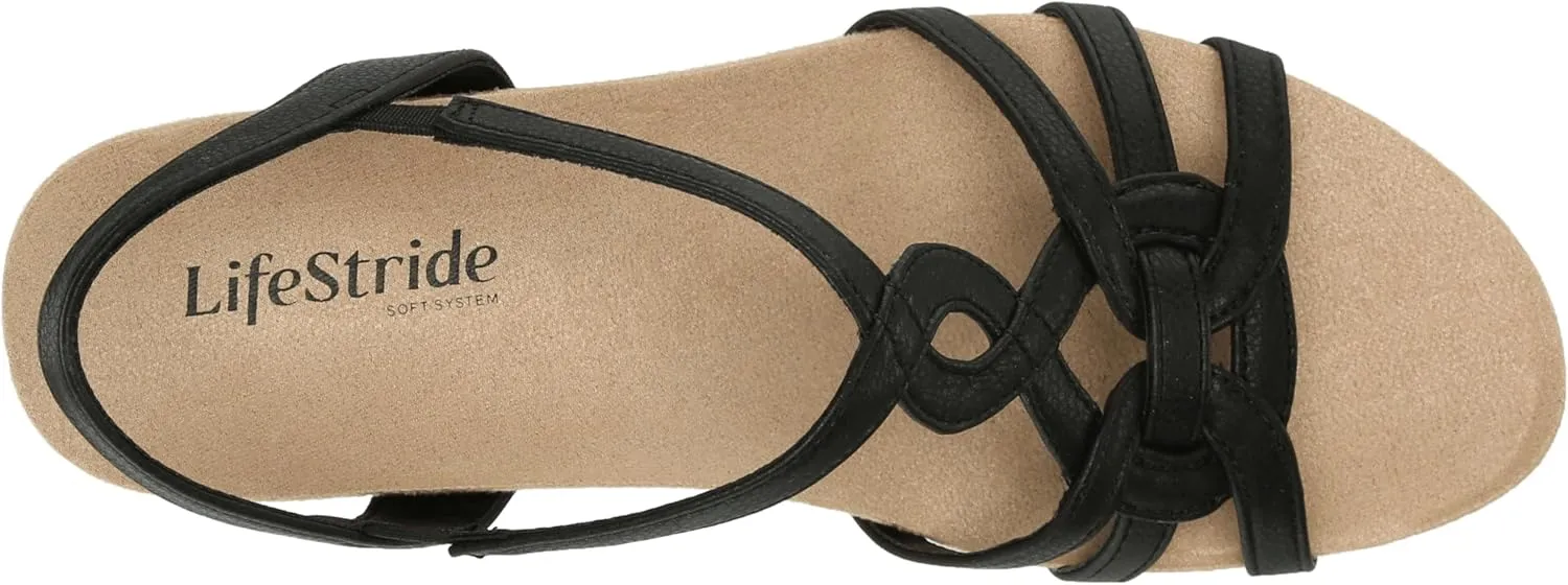 LifeStride Women's Monaco 2 Strappy Wedge Sandals