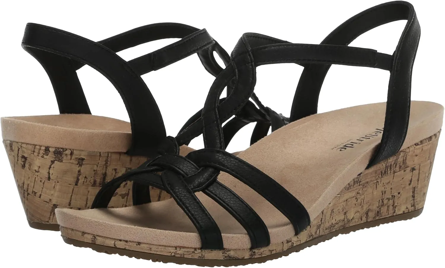 LifeStride Women's Monaco 2 Strappy Wedge Sandals