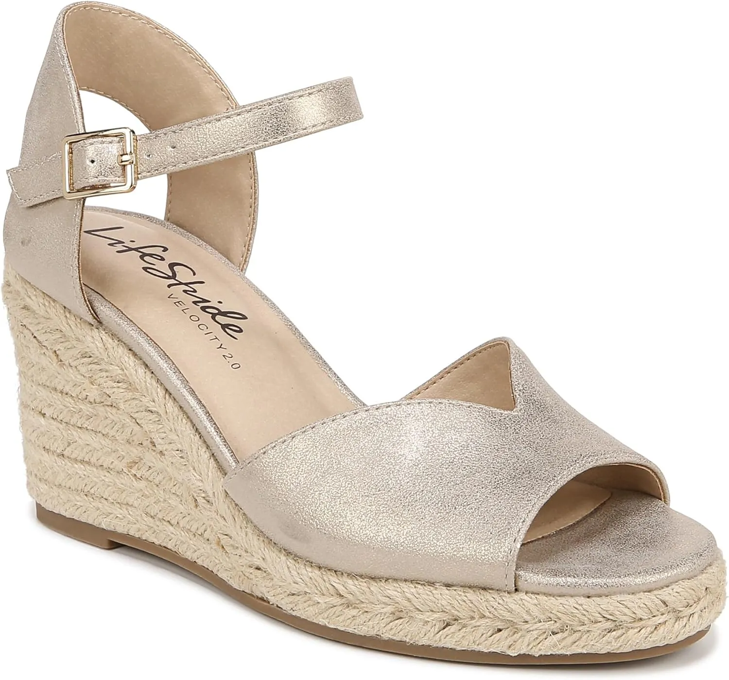 LifeStride Women's Tess Wedge Espadrille Sandals