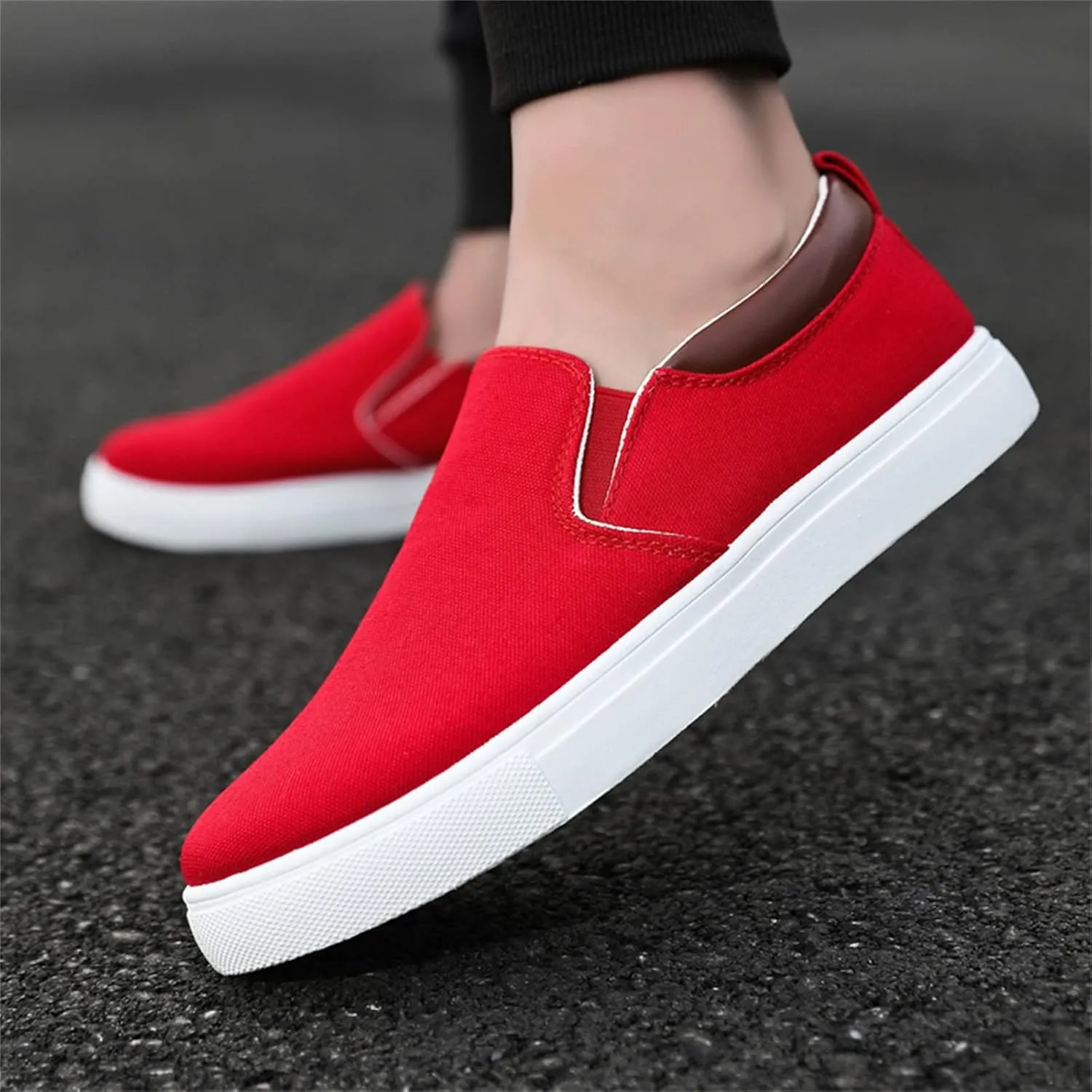 Loafers for Men Casual Slip On Shoes Comfortable Boat Shoes Fashion Flat Walking Shoes with Anti Slip Sole