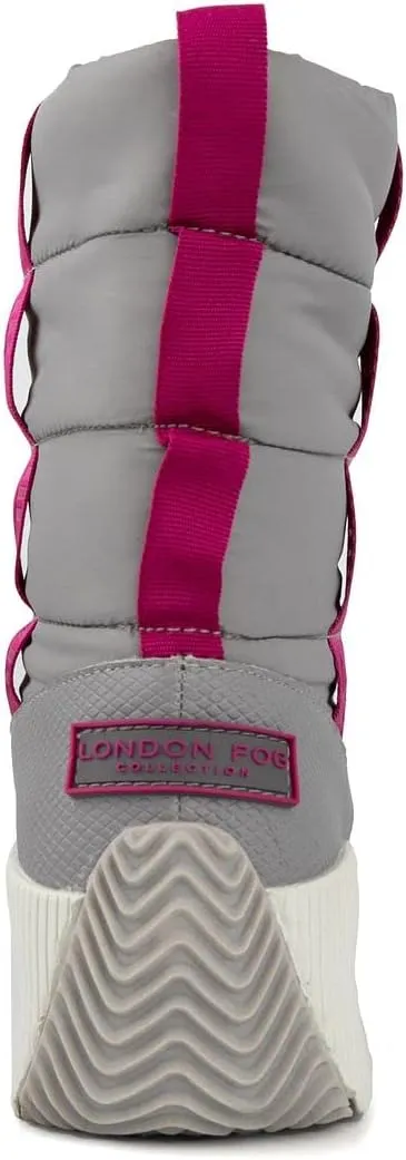 LONDON FOG Womens Chase Nylon Cold Weather Snow Boot Warm Lined Winter Boots