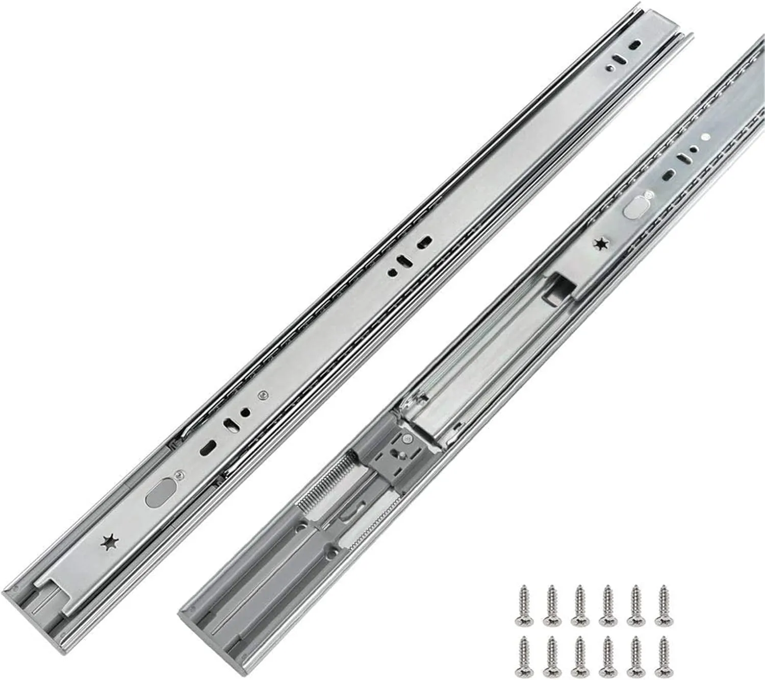 LONTAN 2 Pairs 18 Inch Soft Close Drawer Slides, 18 inch Heavy Duty Drawer Slides Full Extension Ball Bearing Side Mount Slides for Dresser, Kitchen 100lb Capacity Drawer Runners