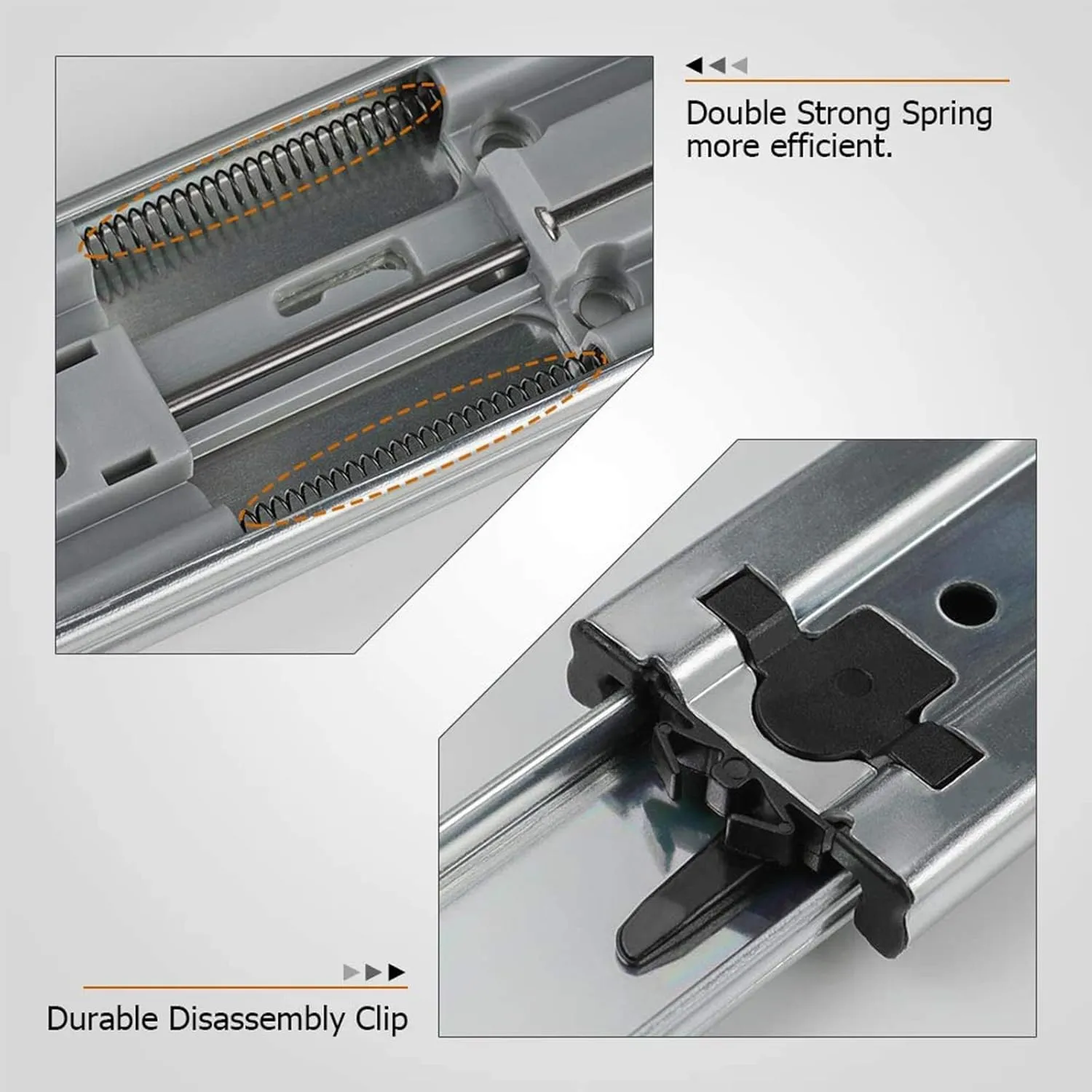 LONTAN 2 Pairs 18 Inch Soft Close Drawer Slides, 18 inch Heavy Duty Drawer Slides Full Extension Ball Bearing Side Mount Slides for Dresser, Kitchen 100lb Capacity Drawer Runners