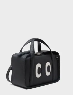 Look Up 👀 Benji Medium Crossbody Black Leather Bag