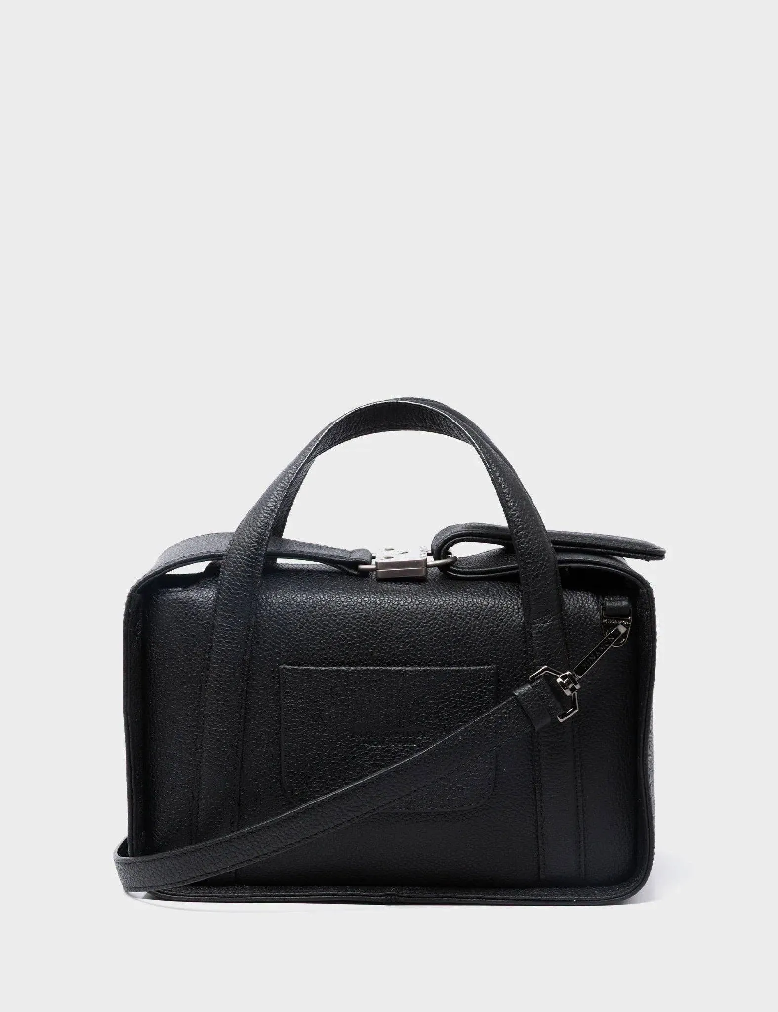 Look Up 👀 Benji Medium Crossbody Black Leather Bag