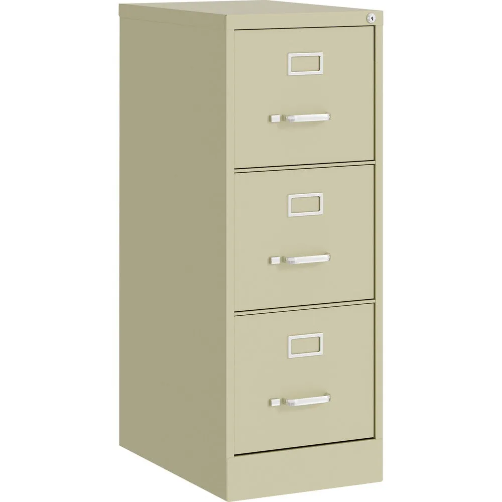 Lorell Vertical File, 22" Deep, Comm, 3-Dwr, 15"x22"x40.2", PY