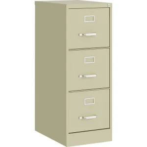Lorell Vertical File, 22" Deep, Comm, 3-Dwr, 15"x22"x40.2", PY