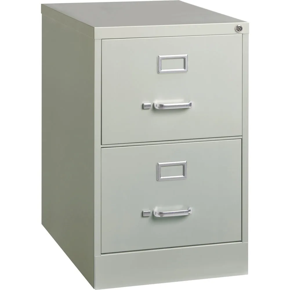 Lorell Vertical File,2-Drawer,Legal,18"x26-1/2"x28-3/8",Lt Gray