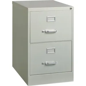 Lorell Vertical File,2-Drawer,Legal,18"x26-1/2"x28-3/8",Lt Gray