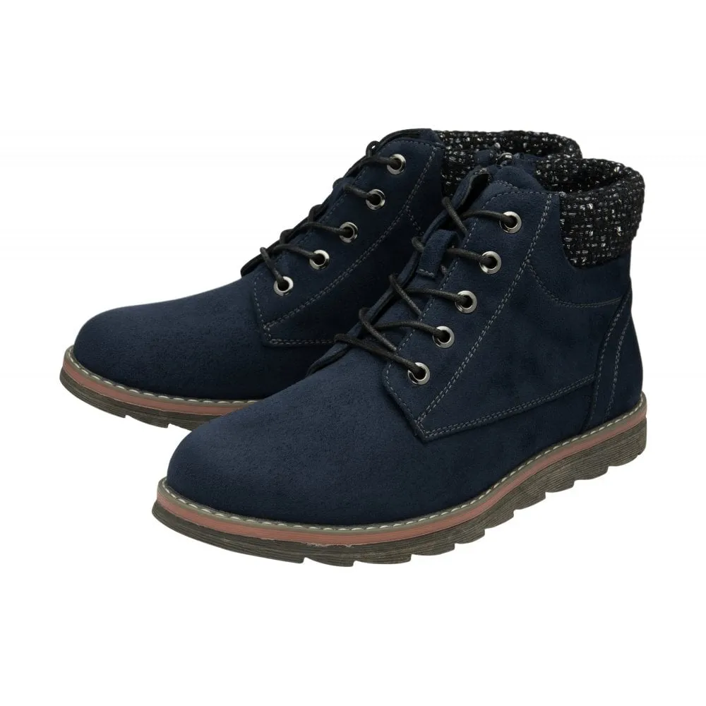 Lotus Drew Women's Lace / Zip Up Ankle Boot Navy