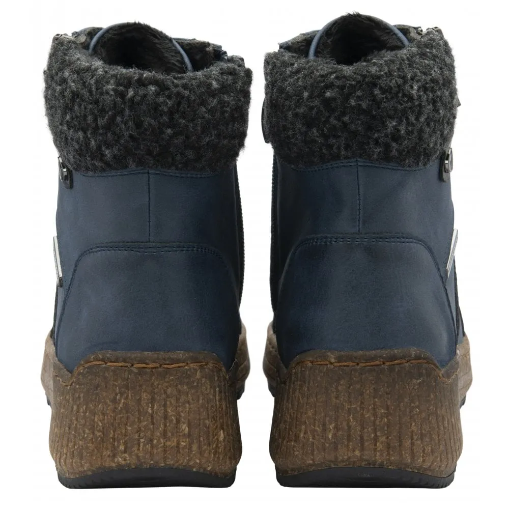 Lotus Penrithe Women's Lace Up / Zip Up Ankle Boot Blue