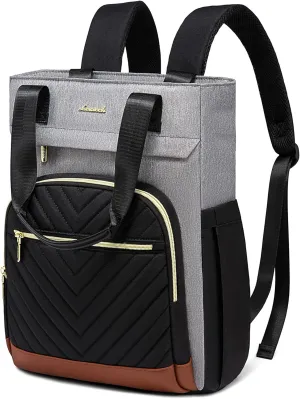 LOVEVOOK Laptop Backpack for Women, 15.6 Inch Work Laptop Bag Teacher Nurse Backpack, Wide Open Travel Backpack Purse Convertible Business Computer Tote Daypack