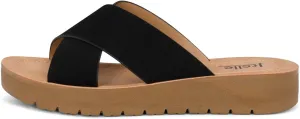Lucy - Womens Slip On Slide Criss Cross Fashion Platform Open Toe Comfort Sandals