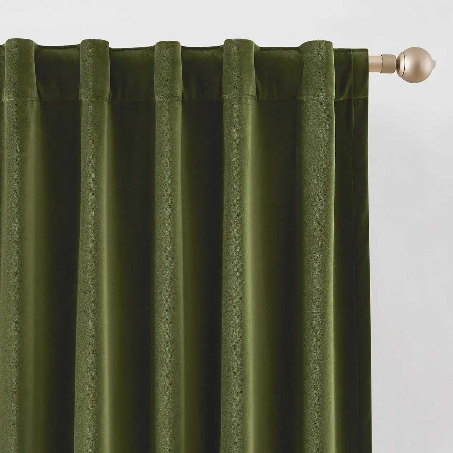 Lush Decor x Chuks Collins Verdant Path Velvet Blackout Window Curtain Panels Pair 50" W x 84" L Green - Velvet Curtains 84 Inches Long - Drapes - Blackout Curtains for Bedroom