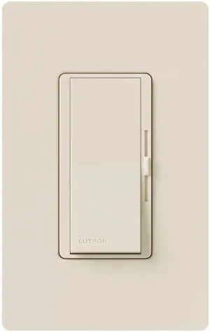 Lutron Diva Quiet 3-Speed Fan Control, 1.5 Amp Single Pole/3-Way with Wallplate, DVWFSQ-FH-LA, Light Almond