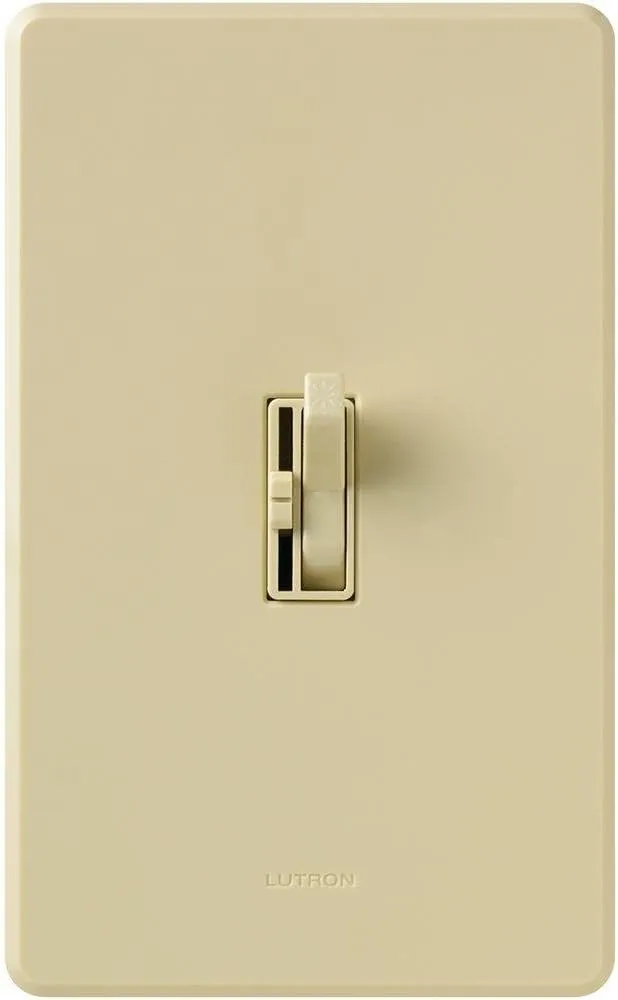 Lutron Toggler Quiet 3-Speed Slide-To-Off Fan Control, 1.5-Amp, Single-Pole/3-Way, AYFSQ-F-IV, Ivory