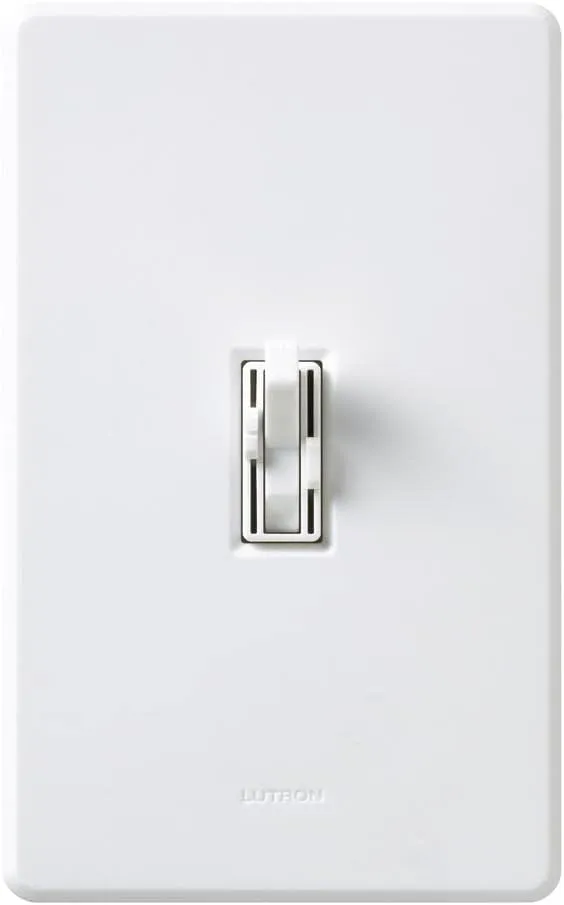 Lutron Toggler Quiet 3-Speed Slide-To-Off Fan Control, 1.5-Amp, Single-Pole/3-Way, AYFSQ-F-WH, White