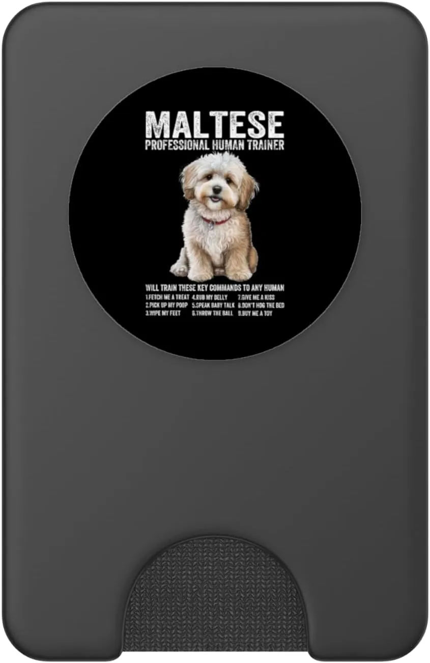 Maltese Professional Human Trainer Maltese Dog owner Lovers PopSockets PopWallet for MagSafe